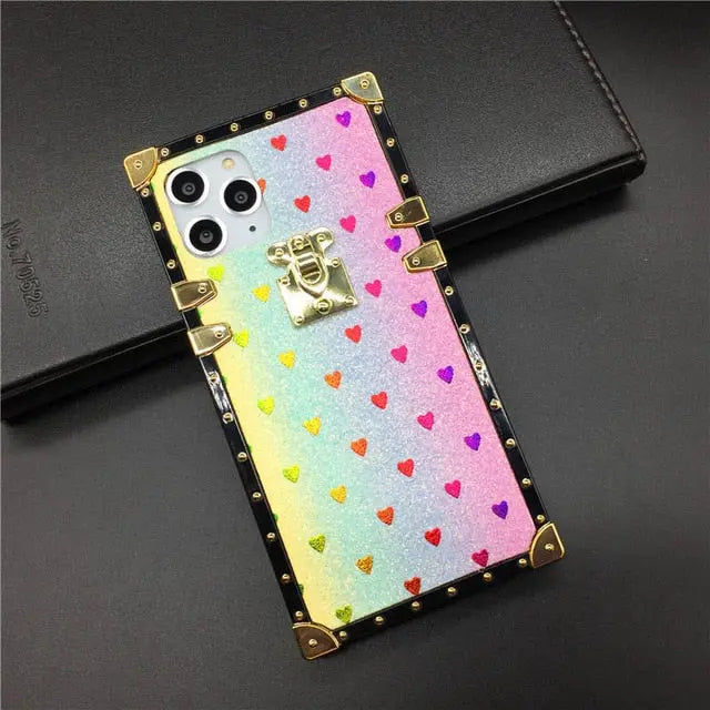 Super Luxury Bling Patterned with Bracket Ring Holder Case for iPhone 11/12 Series Yesy All Goods