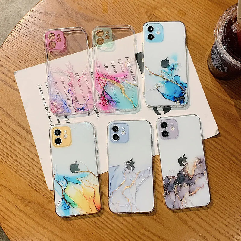 Designer Water Colourful Paint Case for iPhone 11/12/13 Series Yesy All Goods