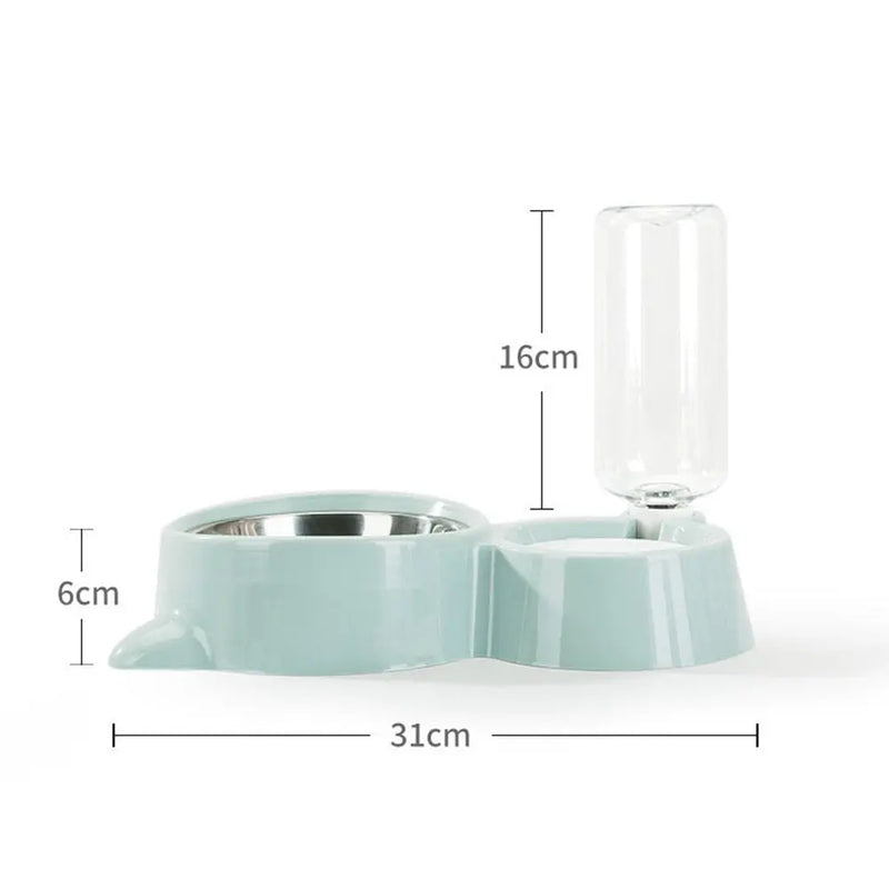 Classic Feeding Bowl with Water Bottle for Dogs & Cats Yesy All Goods
