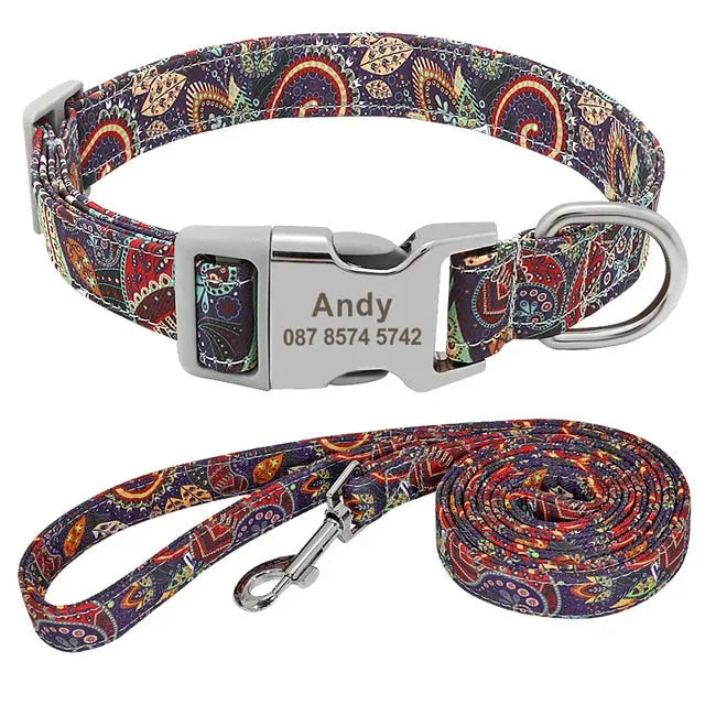 Fantastic Pattern Customized Pet Collar And Lead Set Yesy All Goods