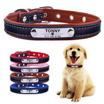 Fine Leather Adjustable Personalized Dog Collar Yesy All Goods
