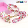 Flower Fantasy Personalized Dog Collar Lead With Travel Bag Set Yesy All Goods