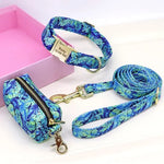Flower Fantasy Personalized Dog Collar Lead With Travel Bag Set Yesy All Goods
