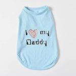 I Love Daddy And Mummy Multiple Colour Dog Vest Yesy All Goods