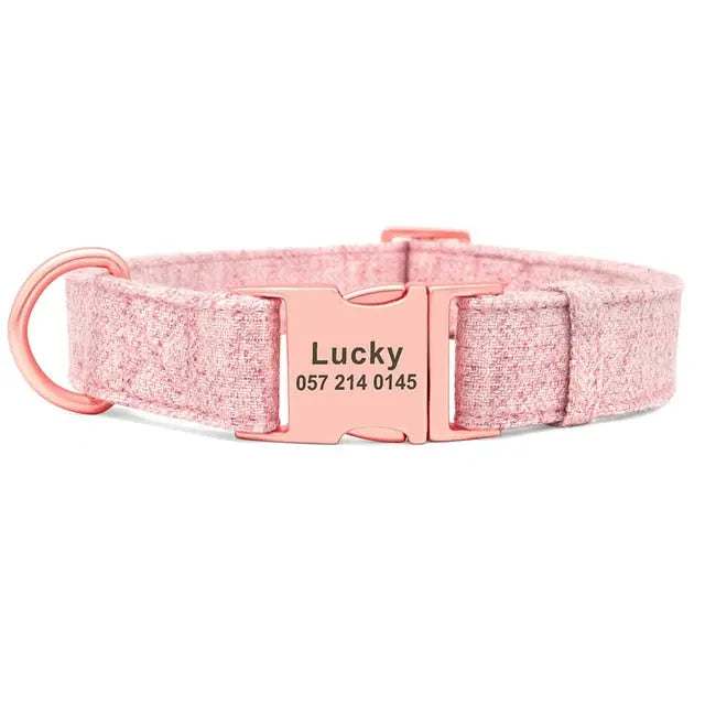 New Hemp Flowers Dog Personalised Collar And Lead Yesy All Goods