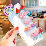 Set of Colourful Loverly Hair Clips & Rubber Bands for Girls Yesy All Goods