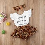 Summer Casual Outfit 3Pcs Set of Top + Short + Headband for Baby Girls Yesy All Goods