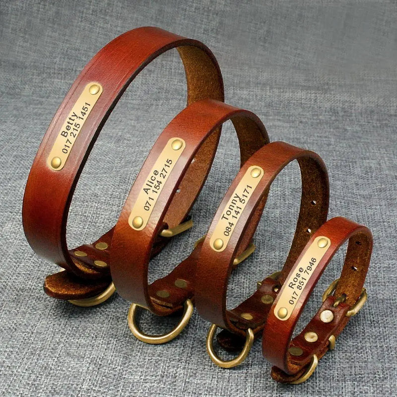 Vintage Leather Customised Pet Collar Yesy All Goods